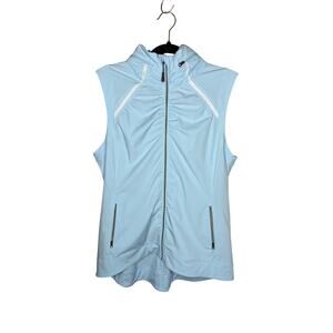 Tangerine Activewear Sport Stretch Hooded Vest Run Yoga Workout Wear Womens Sz L